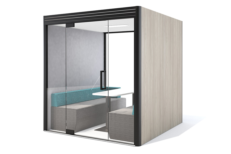 Large linear team pod for office